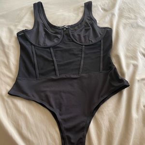 Fashion Nova Black Bodysuit, Size M